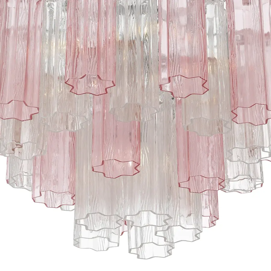 Addis 22" Chandelier in Aged Brass with Amber Glass - Image 5