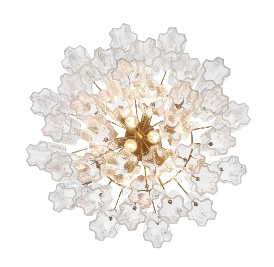 Addis 22" Chandelier in Aged Brass with Amber Glass - Image 64