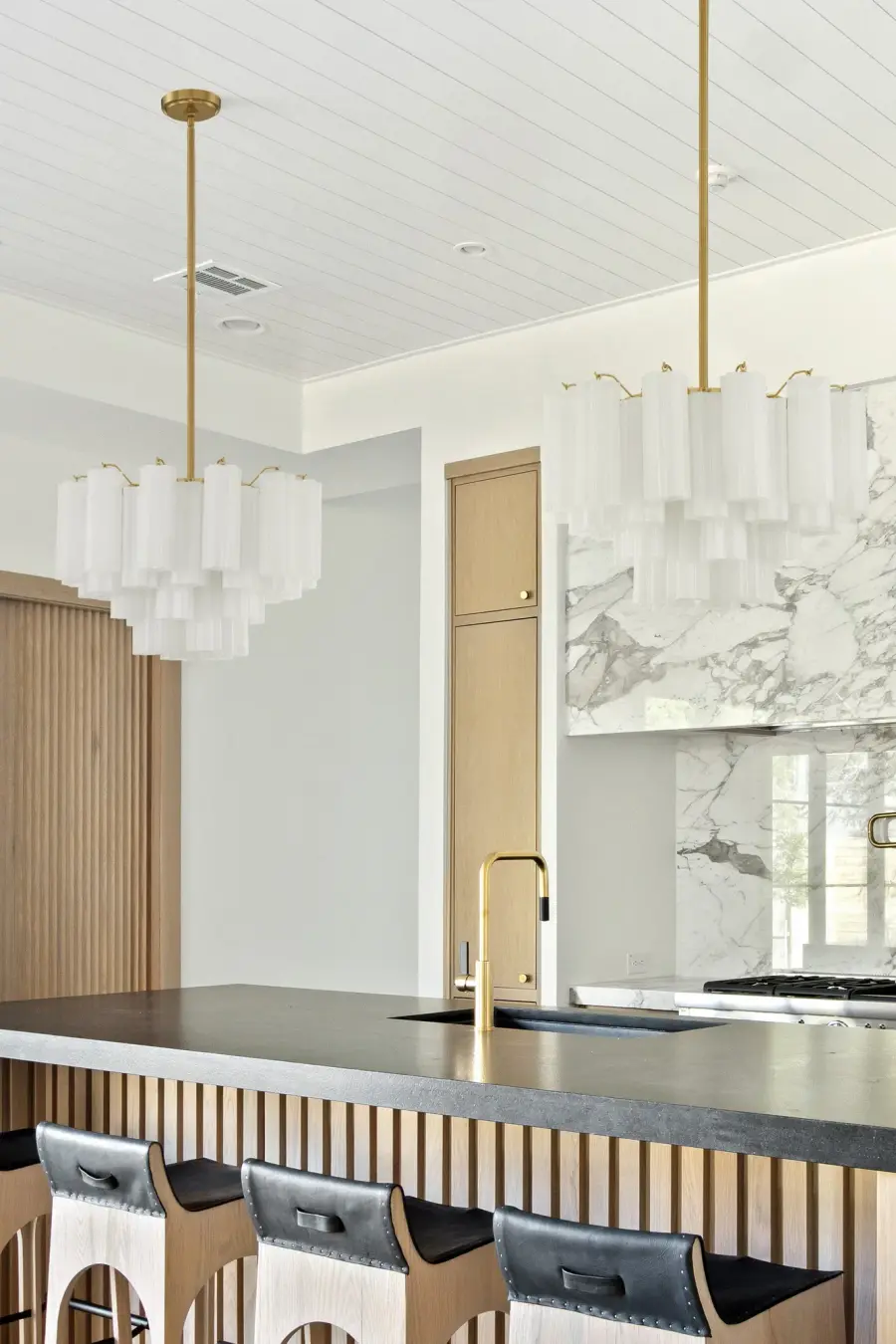 Addis 22" Chandelier in Aged Brass with Amber Glass - Image 80