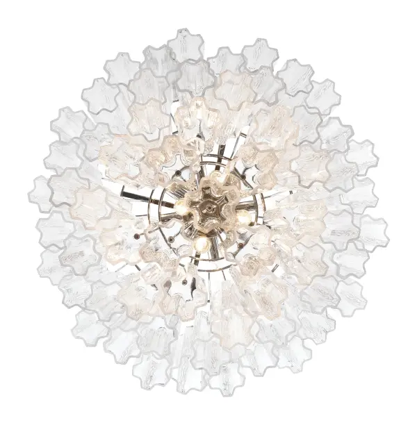 Addis 26.75" Chandelier in Aged Brass with Amber Glass - Image 20