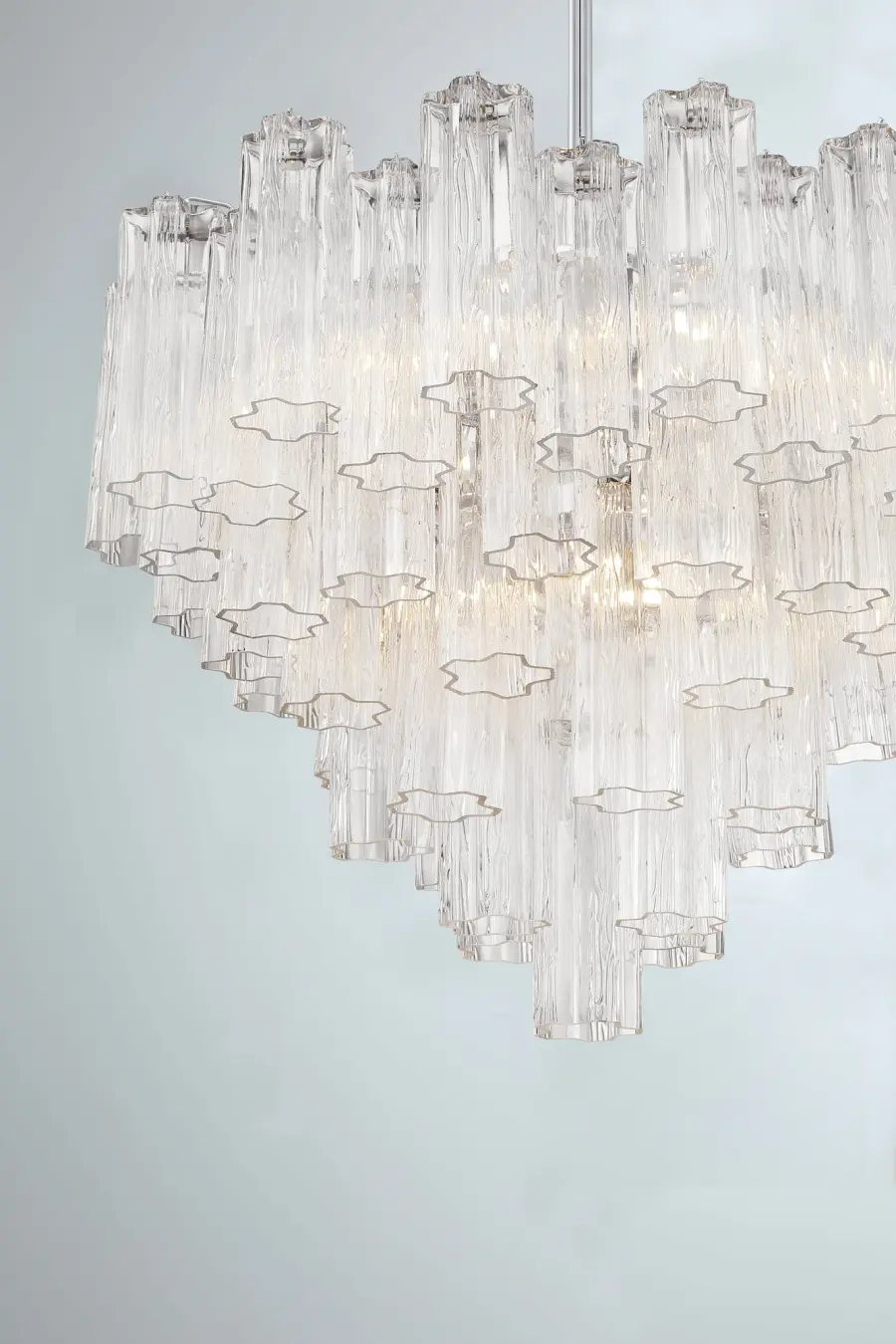 Addis 26.75" Chandelier in Aged Brass with Amber Glass - Image 21