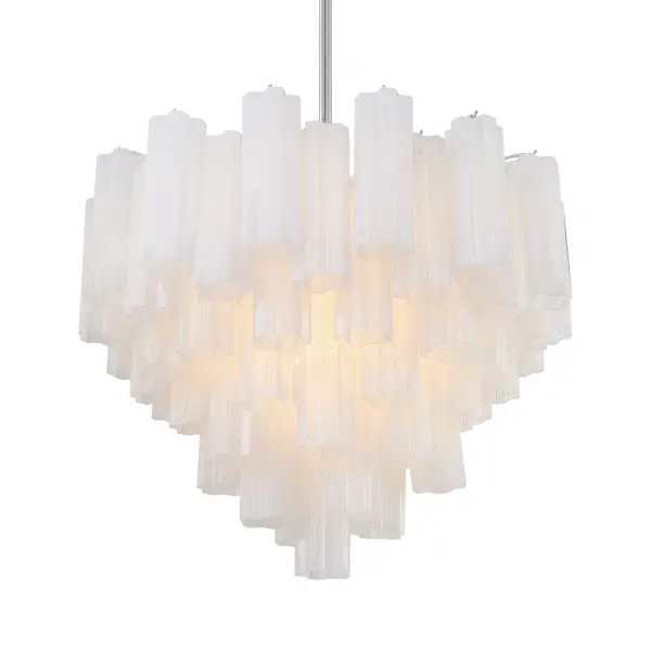 Addis 26.75" Chandelier in Aged Brass with Amber Glass - Image 34