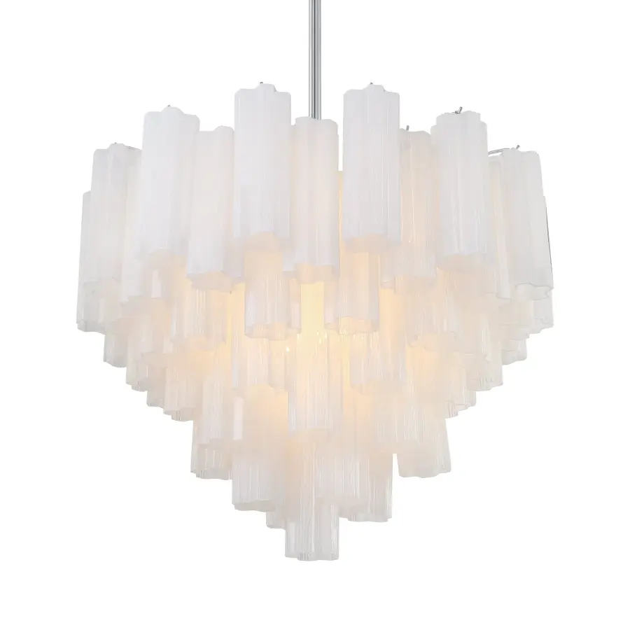 Addis 26.75" Chandelier in Aged Brass with Amber Glass - Image 34
