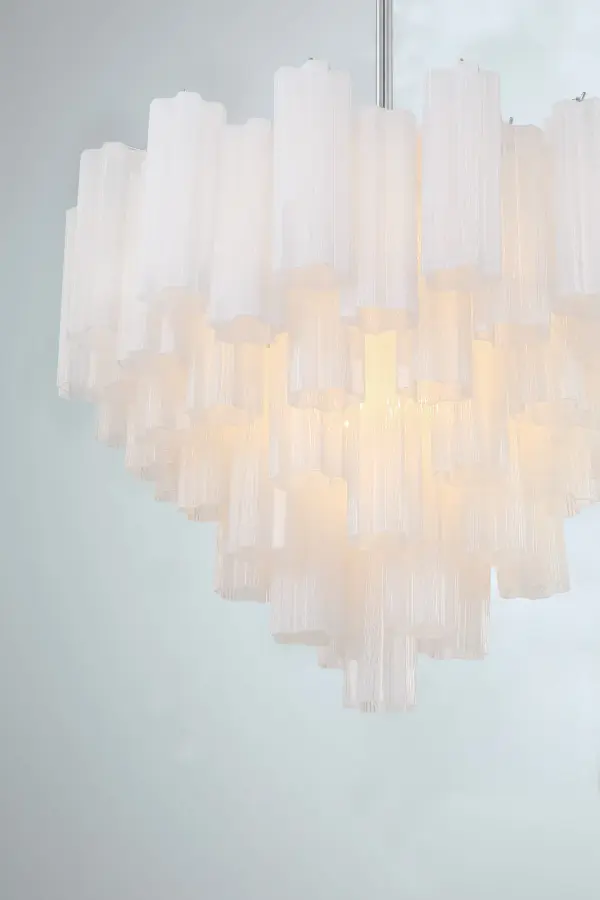 Addis 26.75" Chandelier in Aged Brass with Amber Glass - Image 36