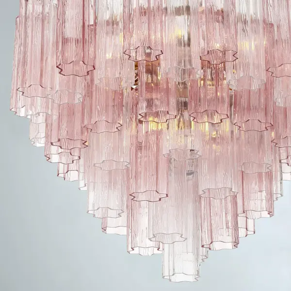 Addis 26.75" Chandelier in Aged Brass with Amber Glass - Image 44