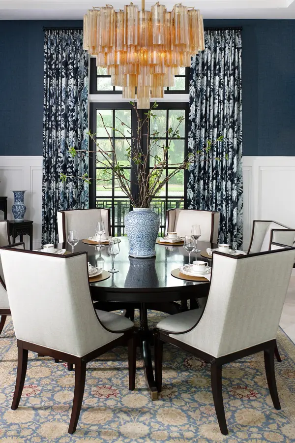Addis 26.75" Chandelier in Aged Brass with Amber Glass - Image 54