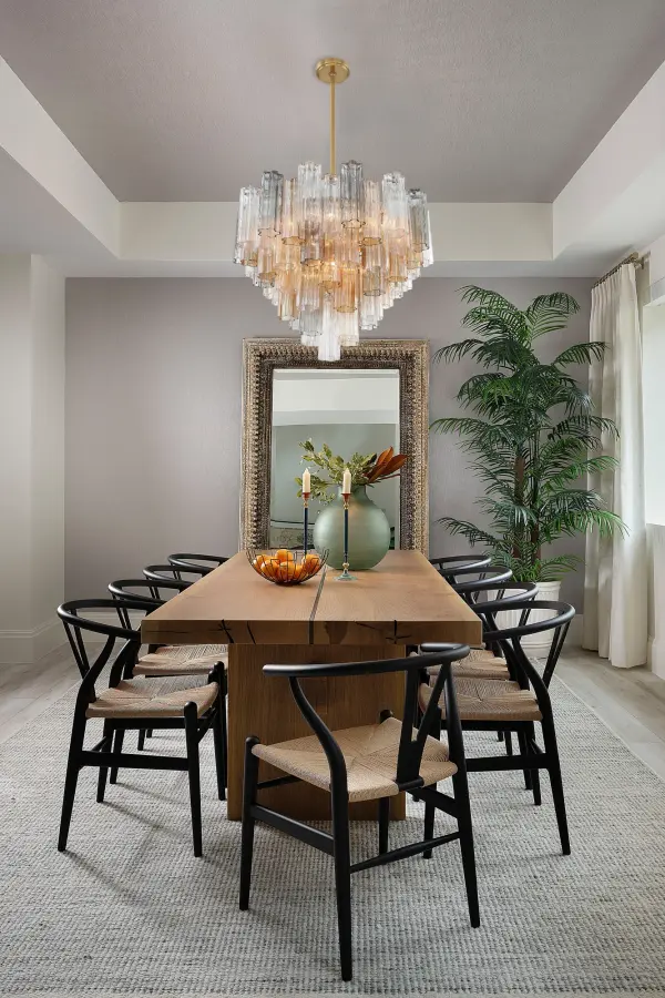 Addis 26.75" Chandelier in Aged Brass with Amber Glass - Image 65