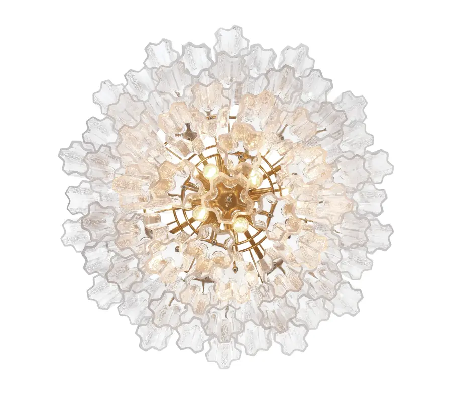 Addis 26.75" Chandelier in Aged Brass with Amber Glass - Image 71