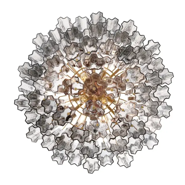 Addis 26.75" Chandelier in Aged Brass with Amber Glass - Image 77