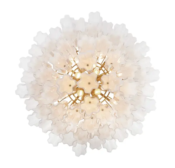 Addis 26.75" Chandelier in Aged Brass with Amber Glass - Image 85
