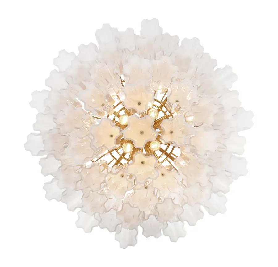 Addis 26.75" Chandelier in Aged Brass with Amber Glass - Image 85