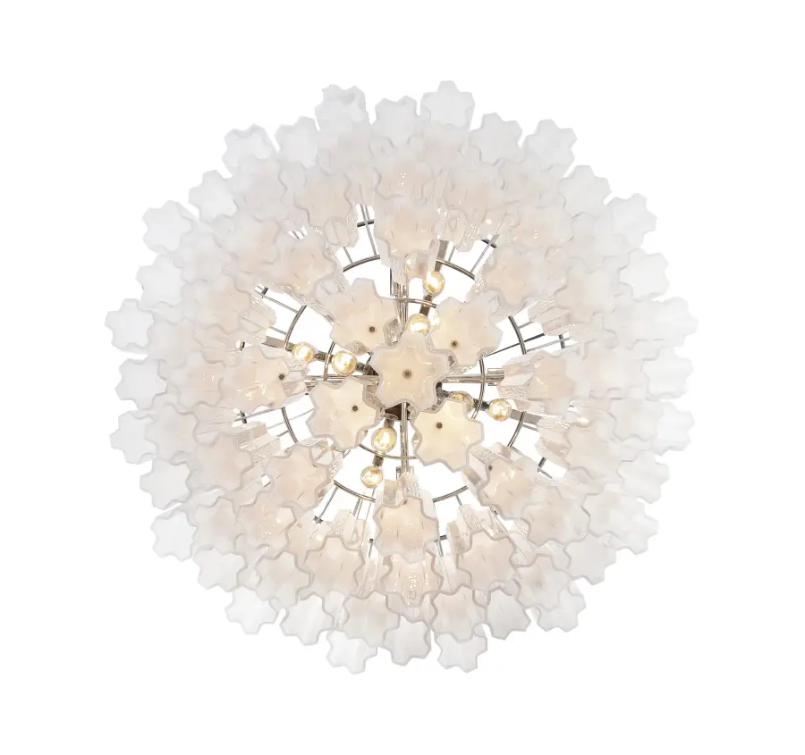 Addis 32" Chandelier in Aged Brass with Amber Glass - Image 31