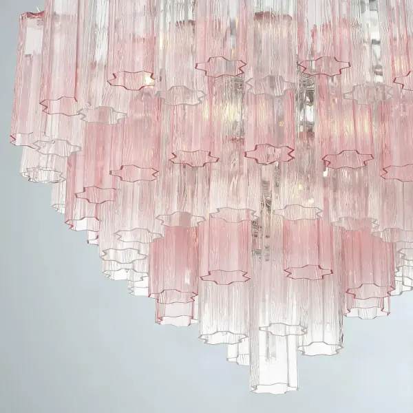 Addis 32" Chandelier in Aged Brass with Amber Glass - Image 5