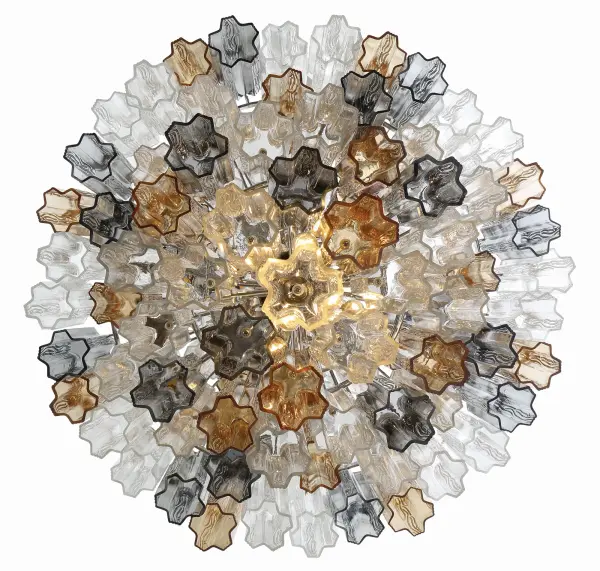 Addis 31.5" Chandelier in Polished Chrome with Autumn Glass - Image 11