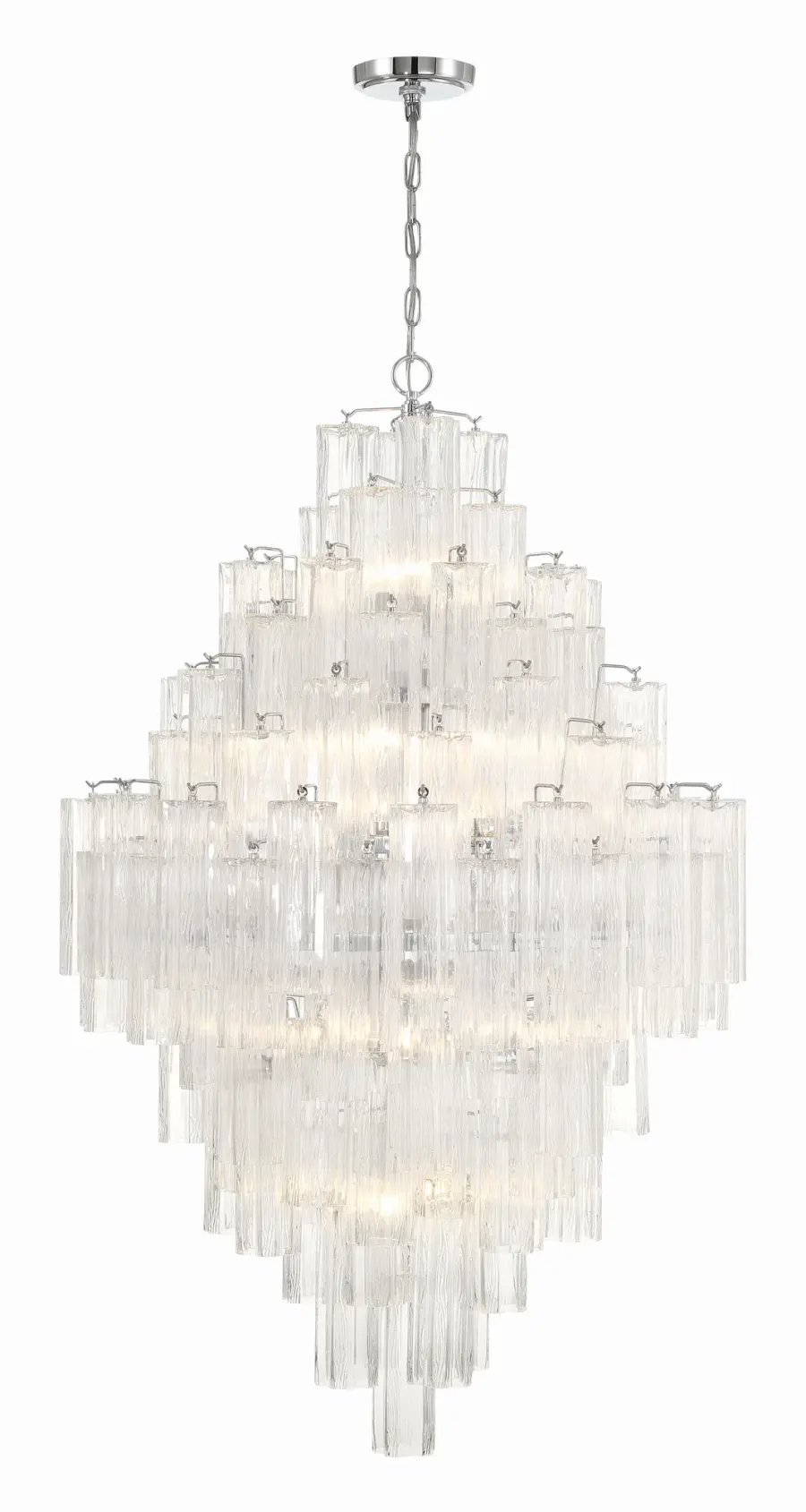 Addis 31.5" Chandelier in Polished Chrome with Autumn Glass - Image 16