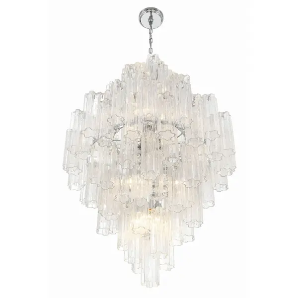 Addis 31.5" Chandelier in Polished Chrome with Autumn Glass - Image 18