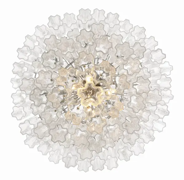 Addis 31.5" Chandelier in Polished Chrome with Autumn Glass - Image 19