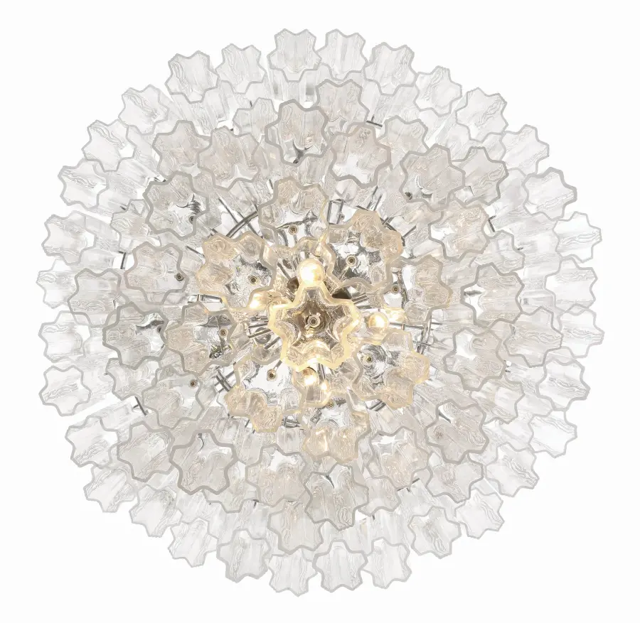 Addis 31.5" Chandelier in Polished Chrome with Autumn Glass - Image 19