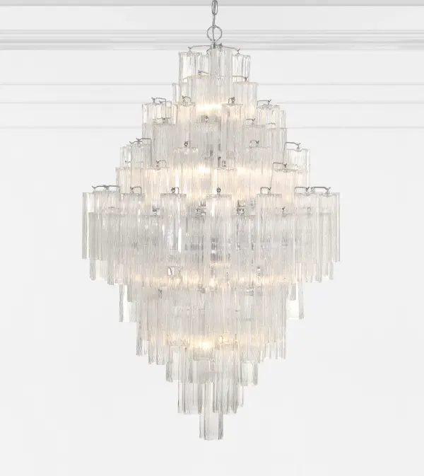 Addis 31.5" Chandelier in Polished Chrome with Autumn Glass - Image 20