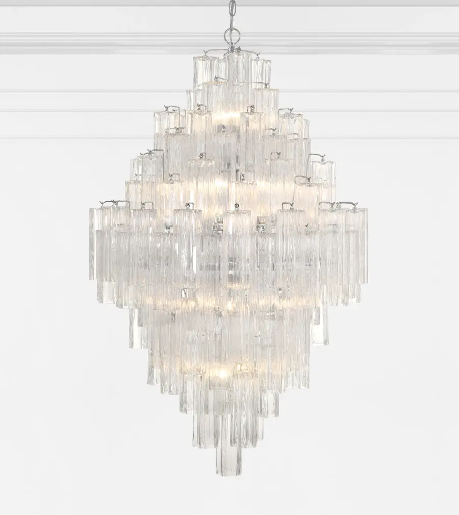 Addis 31.5" Chandelier in Polished Chrome with Autumn Glass - Image 20