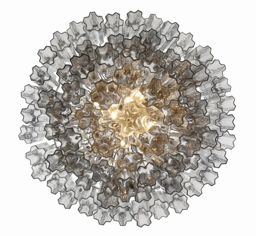 Addis 31.5" Chandelier in Polished Chrome with Autumn Glass - Image 27