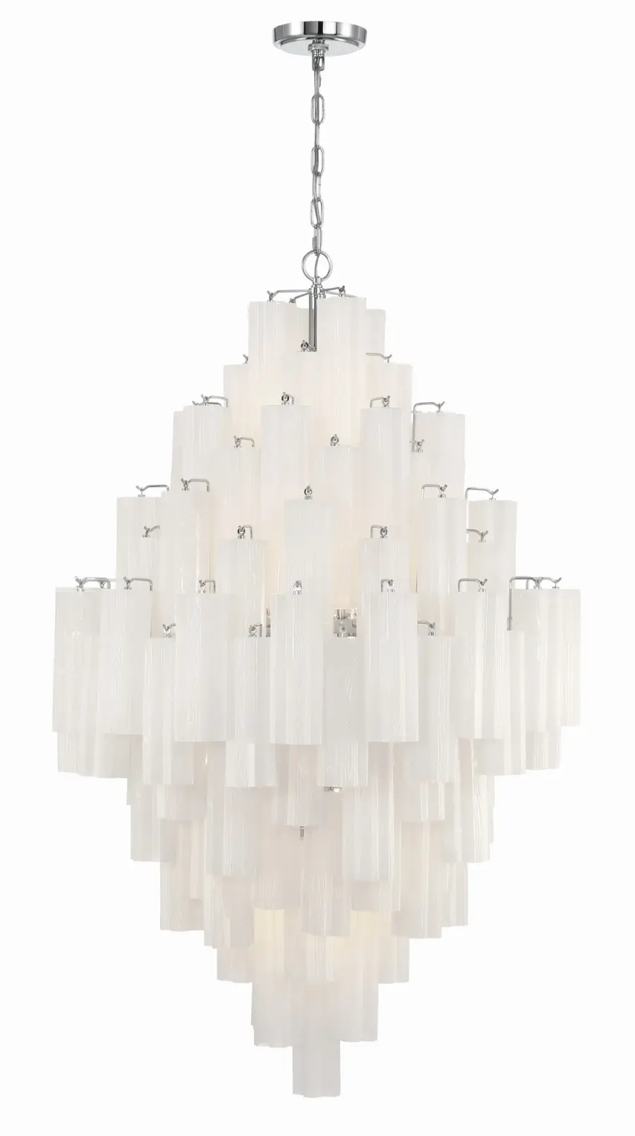 Addis 31.5" Chandelier in Polished Chrome with Autumn Glass - Image 30