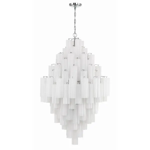 Addis 31.5" Chandelier in Polished Chrome with Autumn Glass - Image 31
