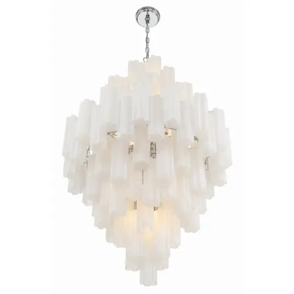 Addis 31.5" Chandelier in Polished Chrome with Autumn Glass - Image 32