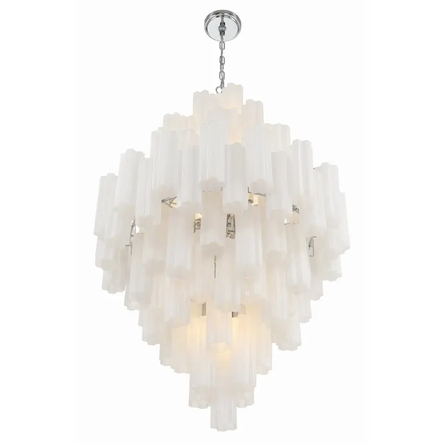 Addis 31.5" Chandelier in Polished Chrome with Autumn Glass - Image 32