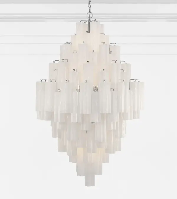 Addis 31.5" Chandelier in Polished Chrome with Autumn Glass - Image 34