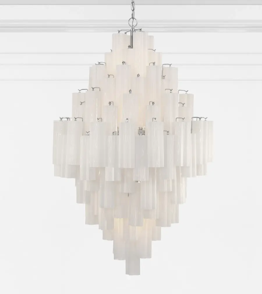 Addis 31.5" Chandelier in Polished Chrome with Autumn Glass - Image 34
