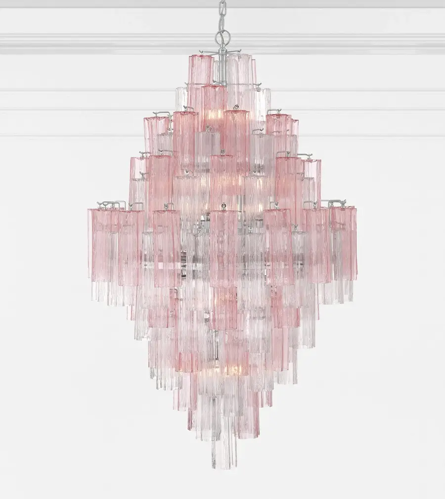 Addis 31.5" Chandelier in Polished Chrome with Autumn Glass - Image 5