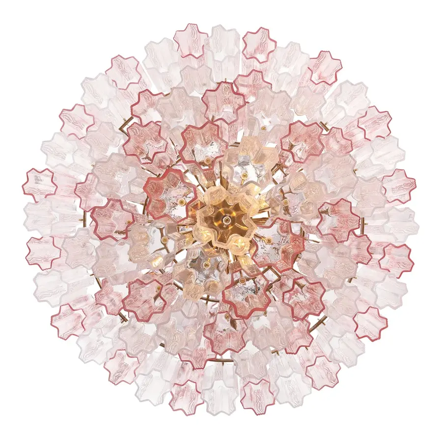 Addis 31.5" Chandelier in Polished Chrome with Autumn Glass - Image 41