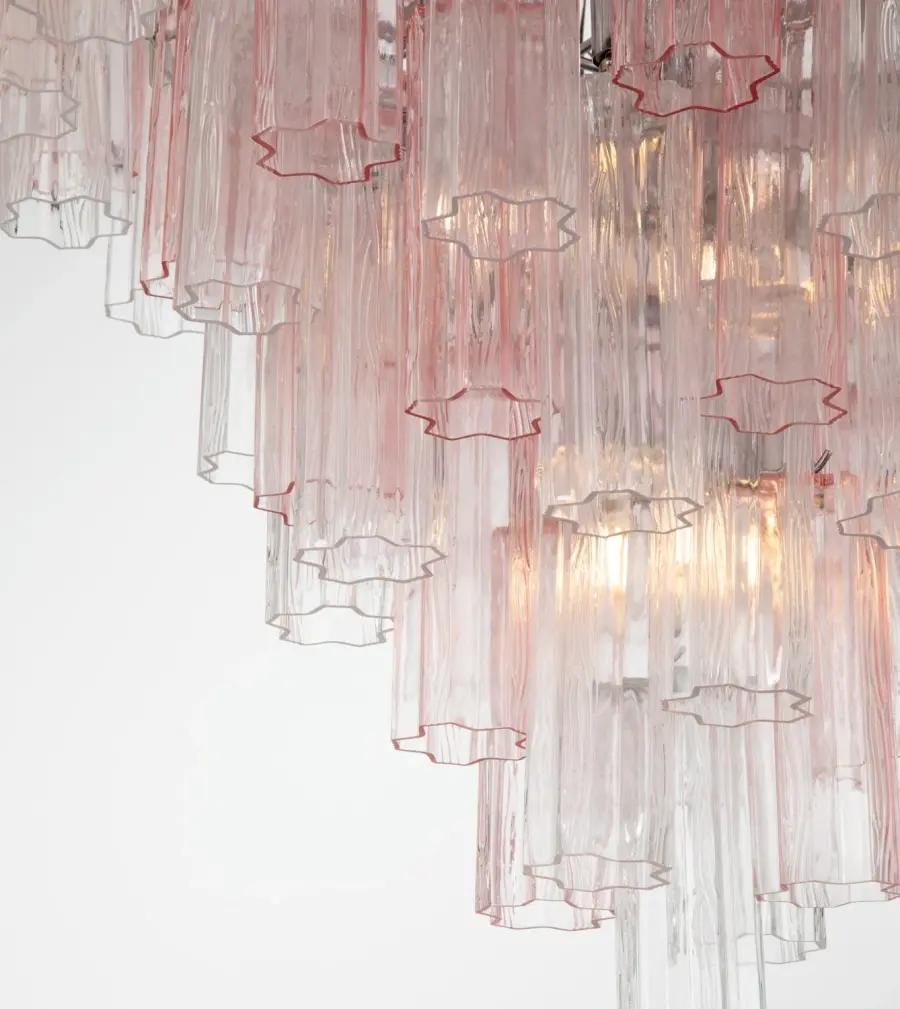 Addis 31.5" Chandelier in Polished Chrome with Autumn Glass - Image 44