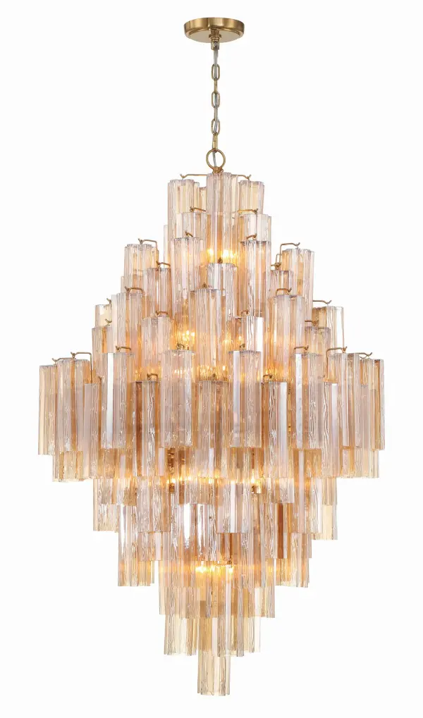 Addis 31.5" Chandelier in Polished Chrome with Autumn Glass - Image 47
