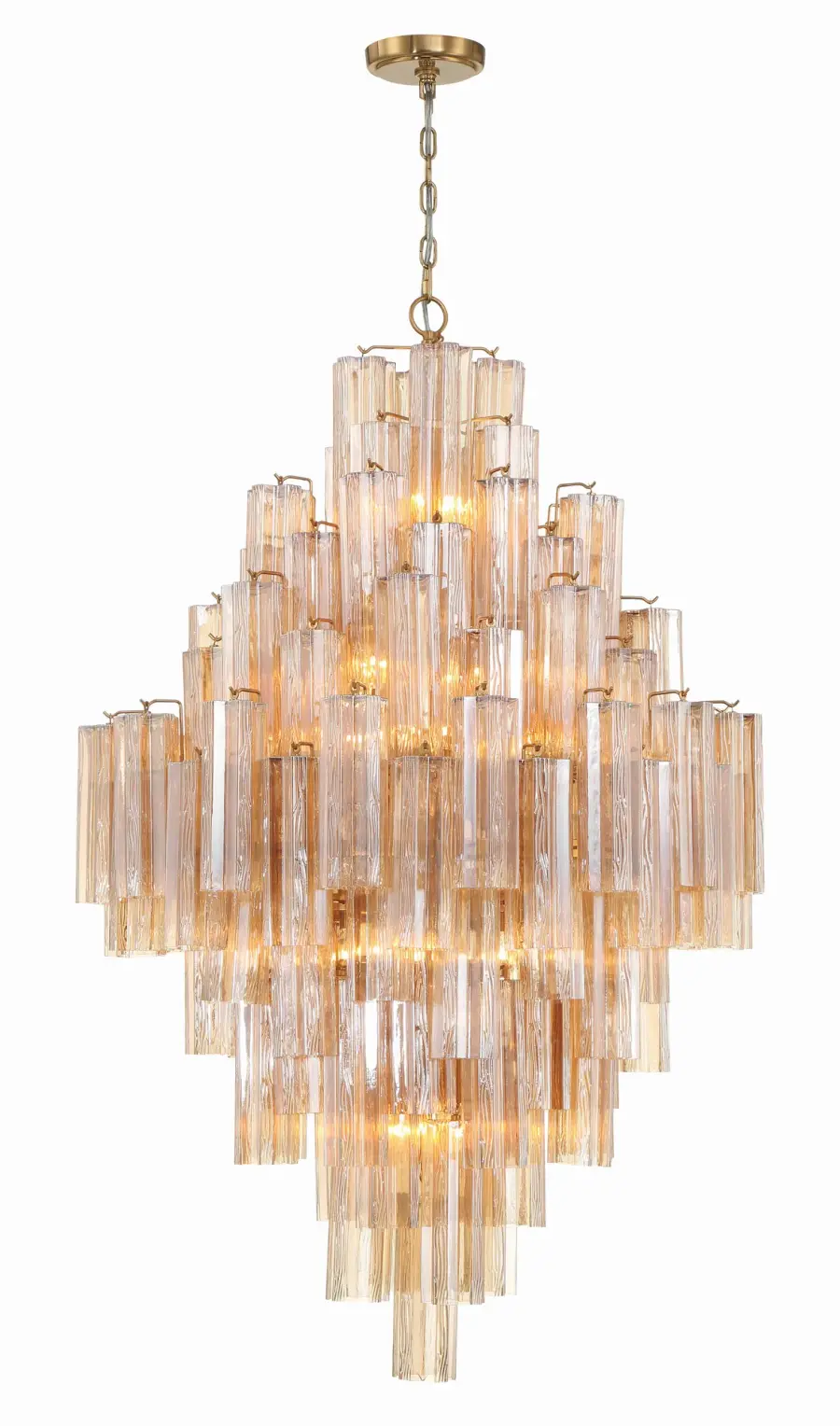 Addis 31.5" Chandelier in Polished Chrome with Autumn Glass - Image 47