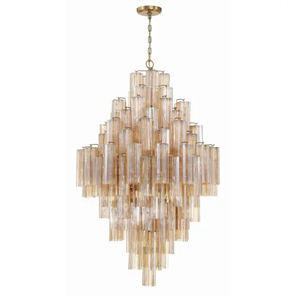Addis 31.5" Chandelier in Polished Chrome with Autumn Glass - Image 48