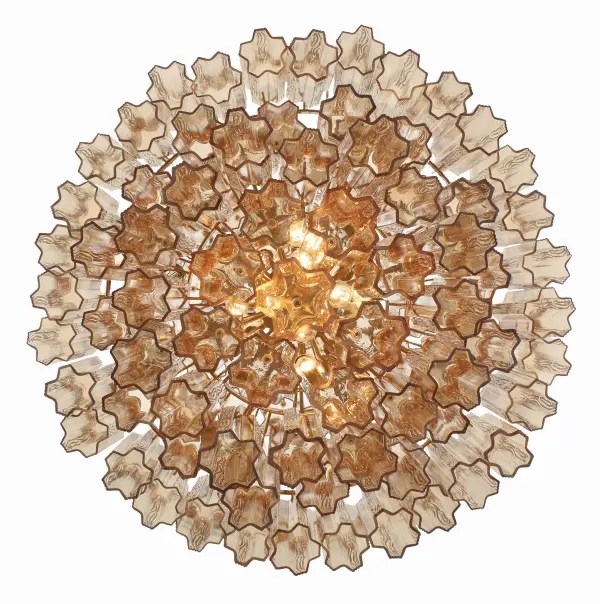 Addis 31.5" Chandelier in Polished Chrome with Autumn Glass - Image 50