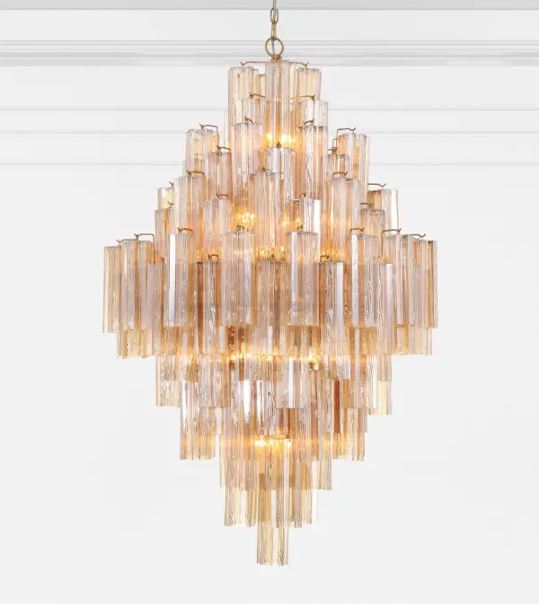 Addis 31.5" Chandelier in Polished Chrome with Autumn Glass - Image 51