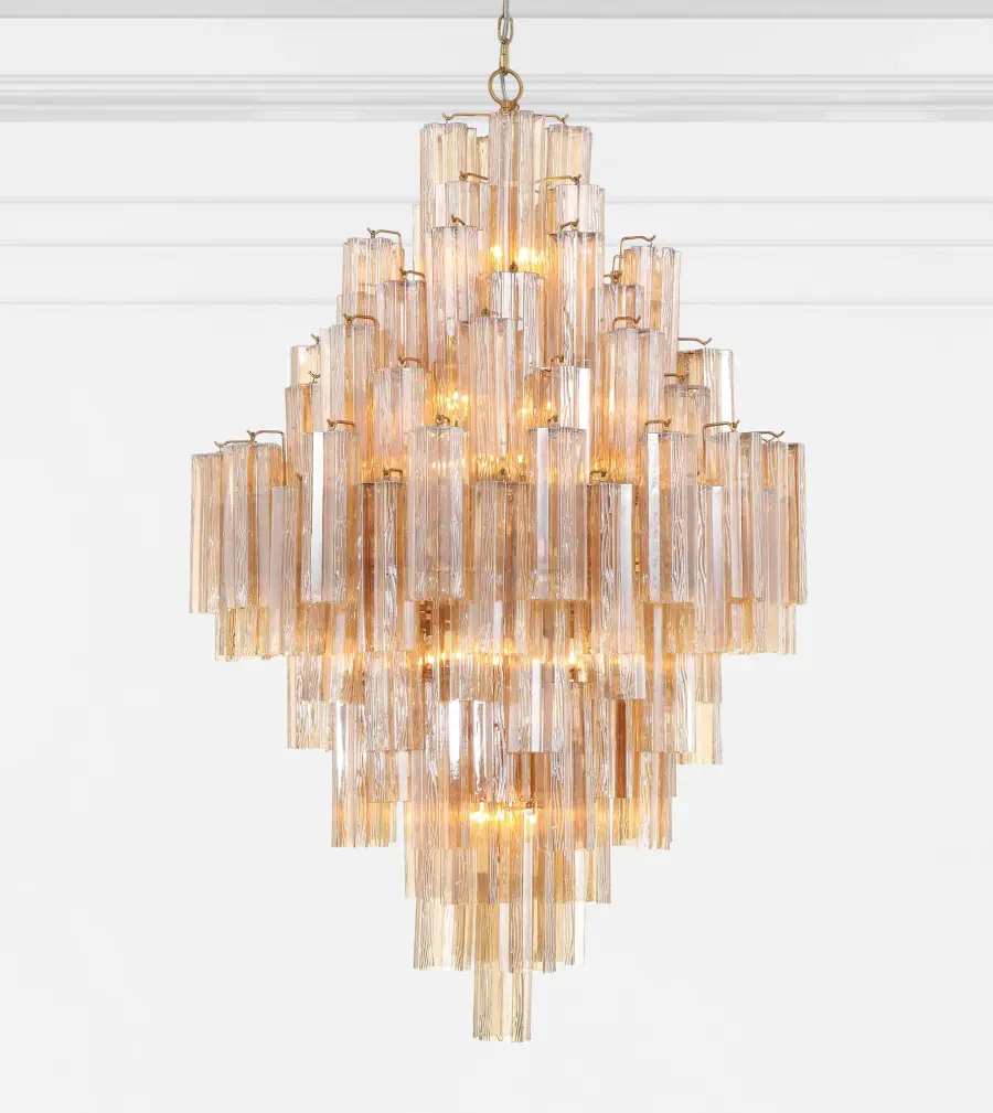 Addis 31.5" Chandelier in Polished Chrome with Autumn Glass - Image 51