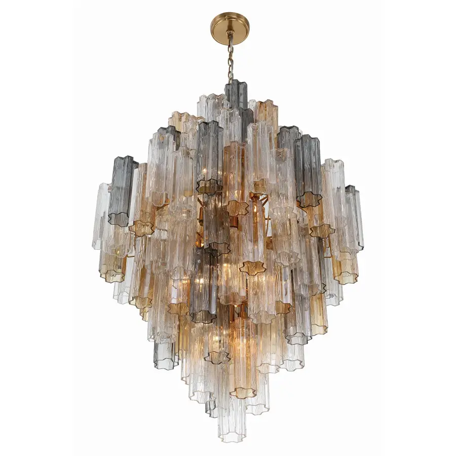 Addis 31.5" Chandelier in Polished Chrome with Autumn Glass - Image 57
