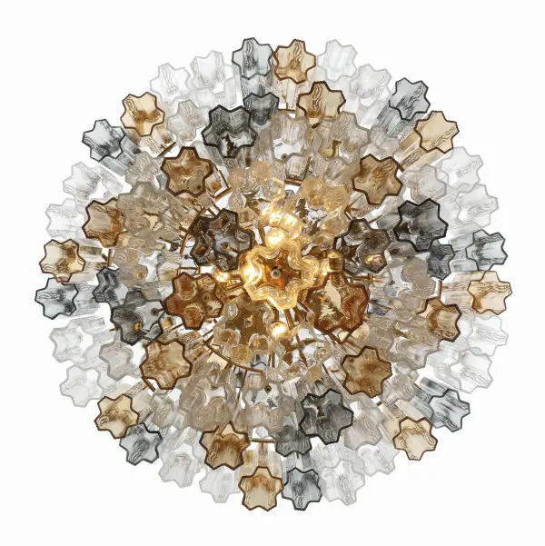 Addis 31.5" Chandelier in Polished Chrome with Autumn Glass - Image 58
