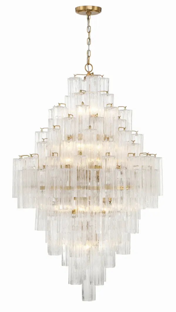 Addis 31.5" Chandelier in Polished Chrome with Autumn Glass - Image 64