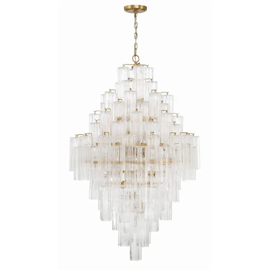 Addis 31.5" Chandelier in Polished Chrome with Autumn Glass - Image 65