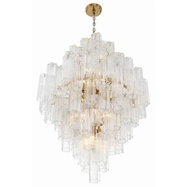Addis 31.5" Chandelier in Polished Chrome with Autumn Glass - Image 66