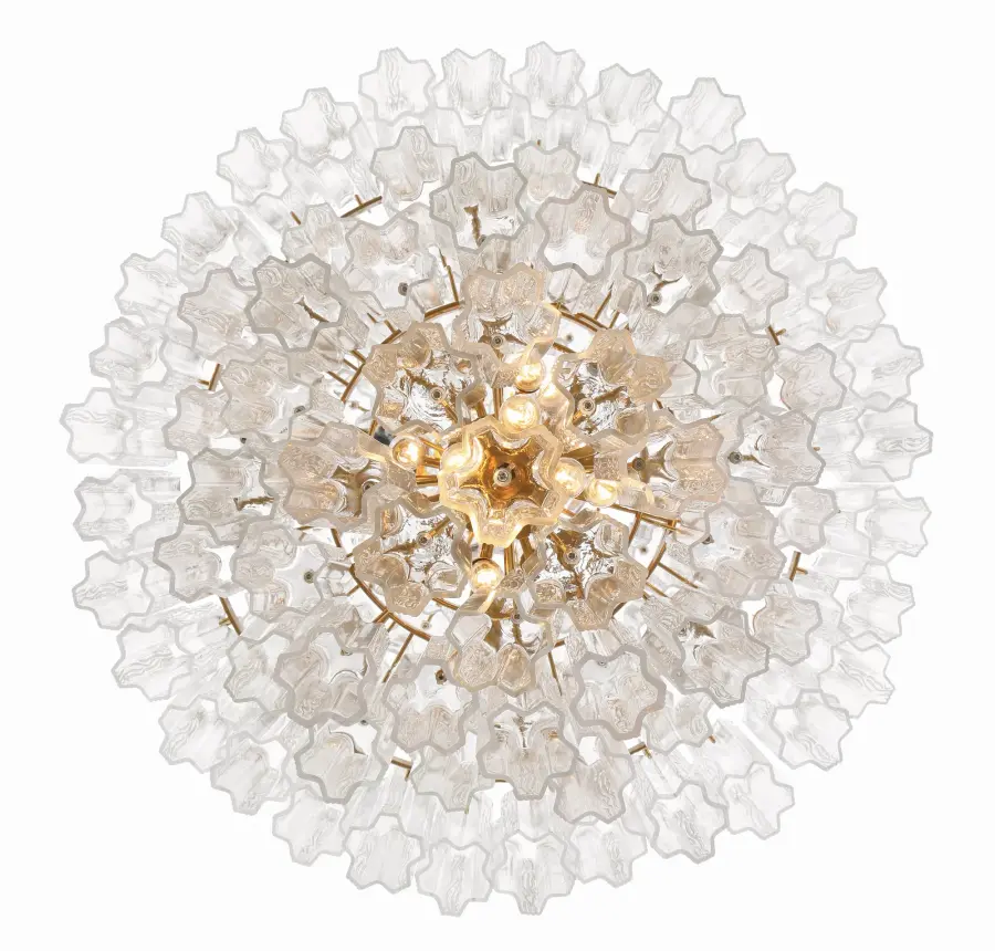 Addis 31.5" Chandelier in Polished Chrome with Autumn Glass - Image 67