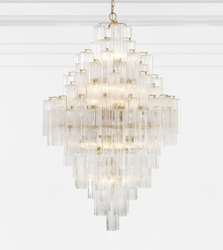 Addis 31.5" Chandelier in Polished Chrome with Autumn Glass - Image 68