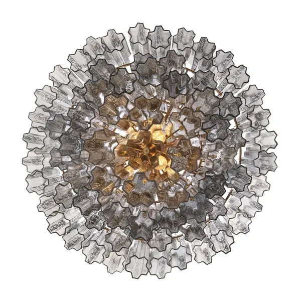 Addis 31.5" Chandelier in Polished Chrome with Autumn Glass - Image 75