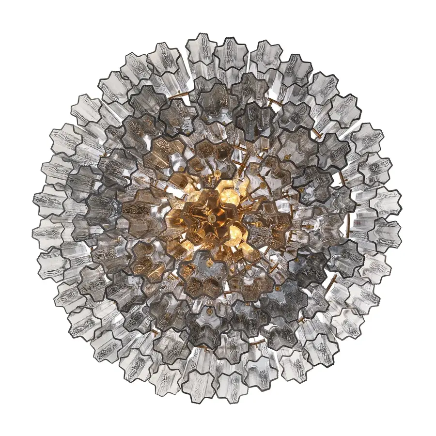 Addis 31.5" Chandelier in Polished Chrome with Autumn Glass - Image 75