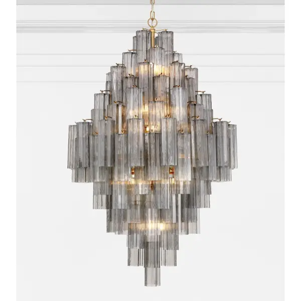 Addis 31.5" Chandelier in Polished Chrome with Autumn Glass - Image 77
